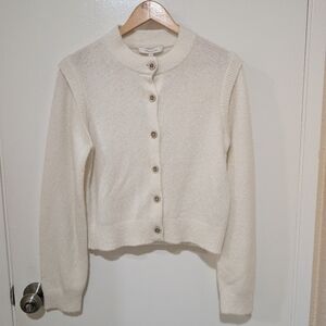 Favorite Daughter NWT Varsity Wool Blend Cardigan in Ivory